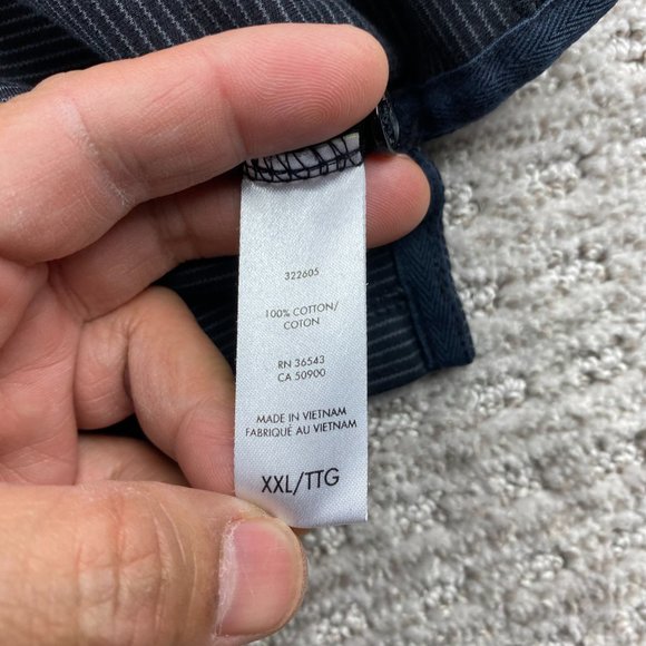 CK Calvin Klein Polo Shirt Men XXL Black Gray Striped Spell Out Chest Logo Golf - Picture 7 of 10